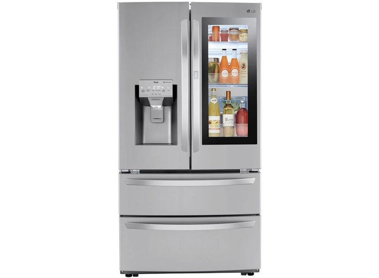 LG 28 Cu. Ft. Stainless Steel Smart InstaView Door-In-Door Double Freezer Refrigerator With Craft Ice