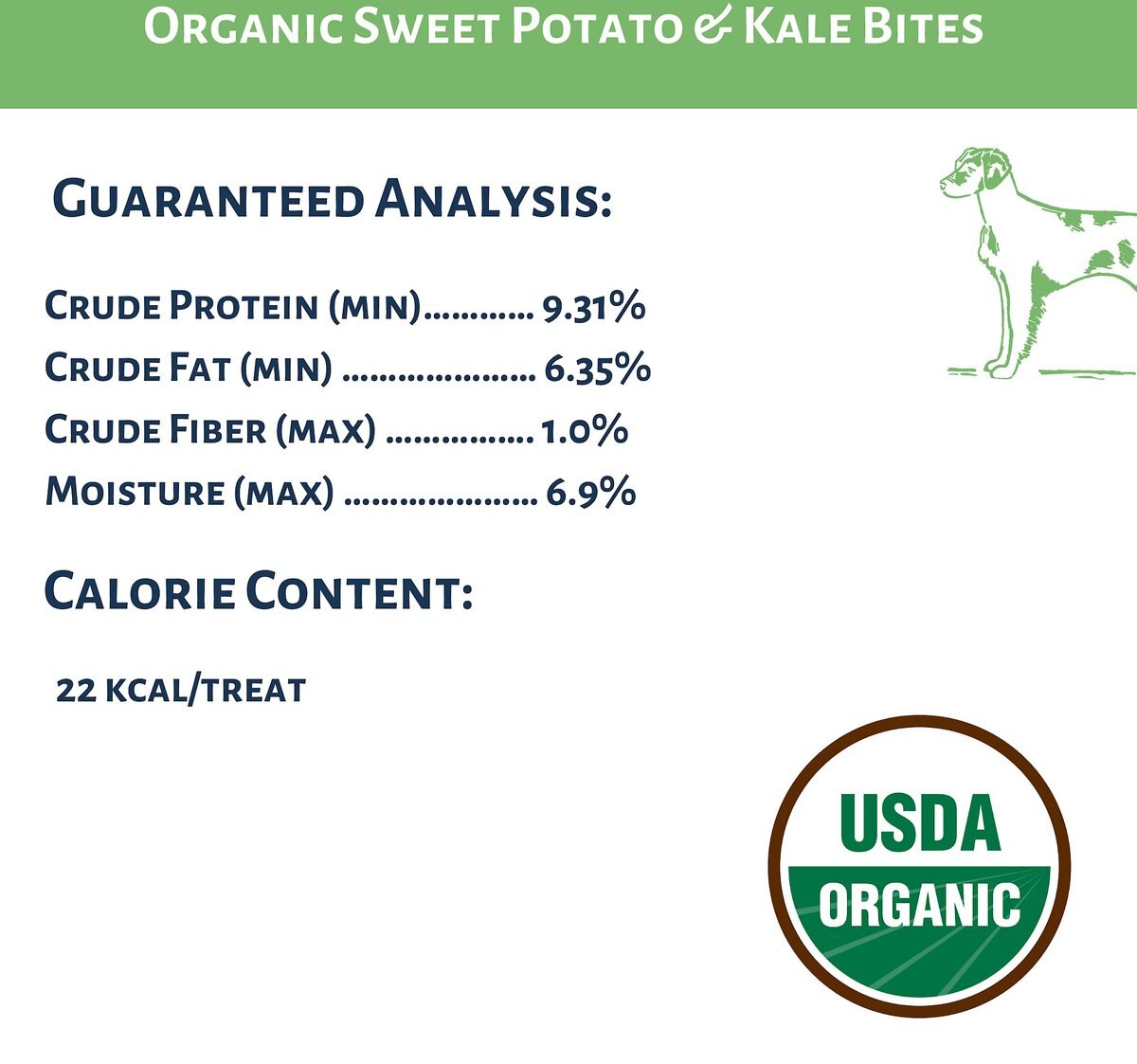 Dog Mamma’s Organic Sweet Potato and Kale Bites Dog Treats