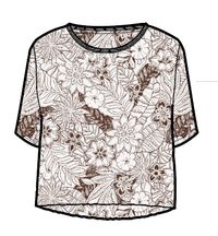 Fawn Recycled Cotton T-Shirt - Chestnut Floral Pattern