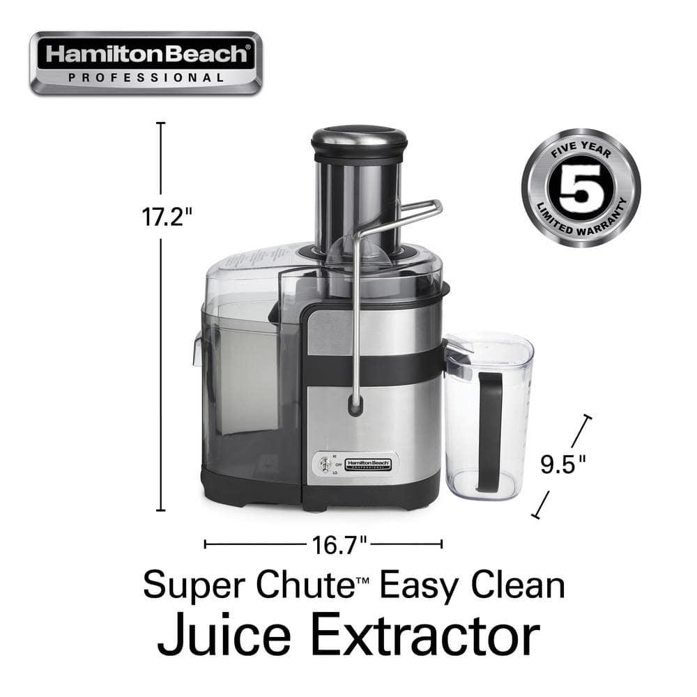 HAMILTON BEACH PROFESSIONAL 1100 W 16 oz Black Centrifugal Juicer Extractor with Super Chute