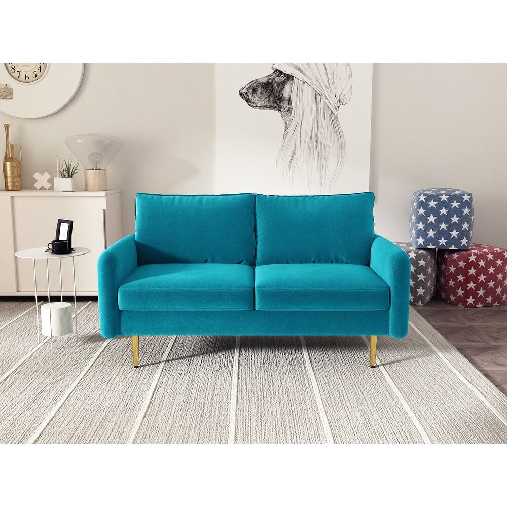 Almor Velvet Living Room Loveseat