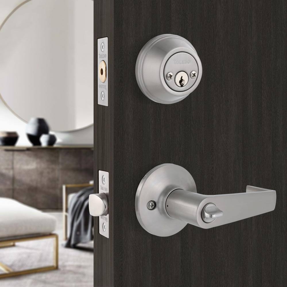 TOLEDO Double Cylinder Satin Nickel Keyed Entry Combination Set CV1501SEUS15