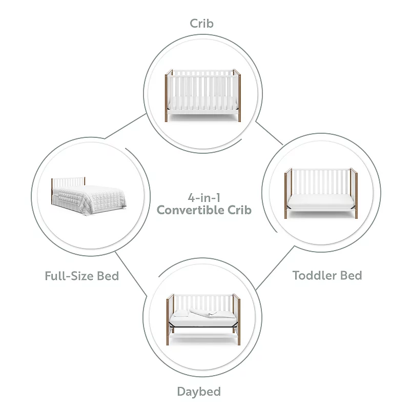 Storkcraft Modern Pacific 4-In-1 Convertible Crib