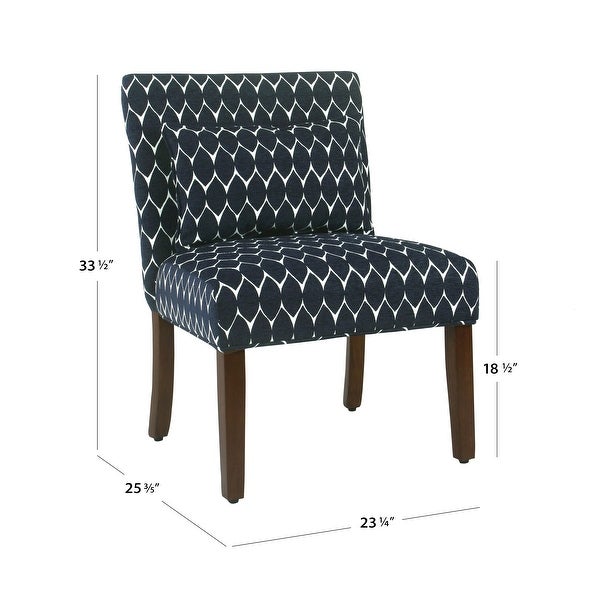 Porch and Den Valderrama Geometric Patterned Accent Chair with Pillow