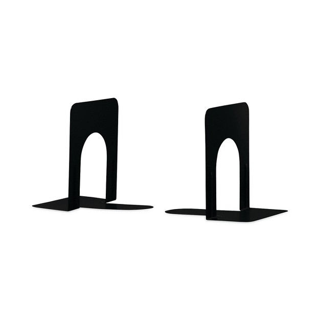 Universal Economy Bookends Nonskid 4 3 4 X 5 1 4 X 5 Heavy Gauge Steel Black 54055