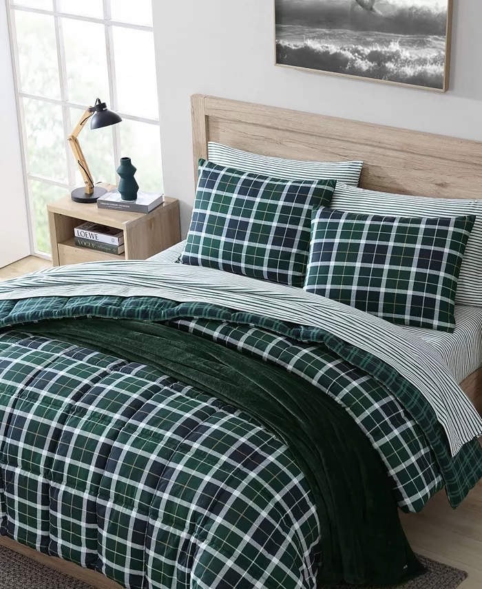 Nautica North Sail Plaid Brushed Microfiber 2 Piece Duvet Cover Set， Twin