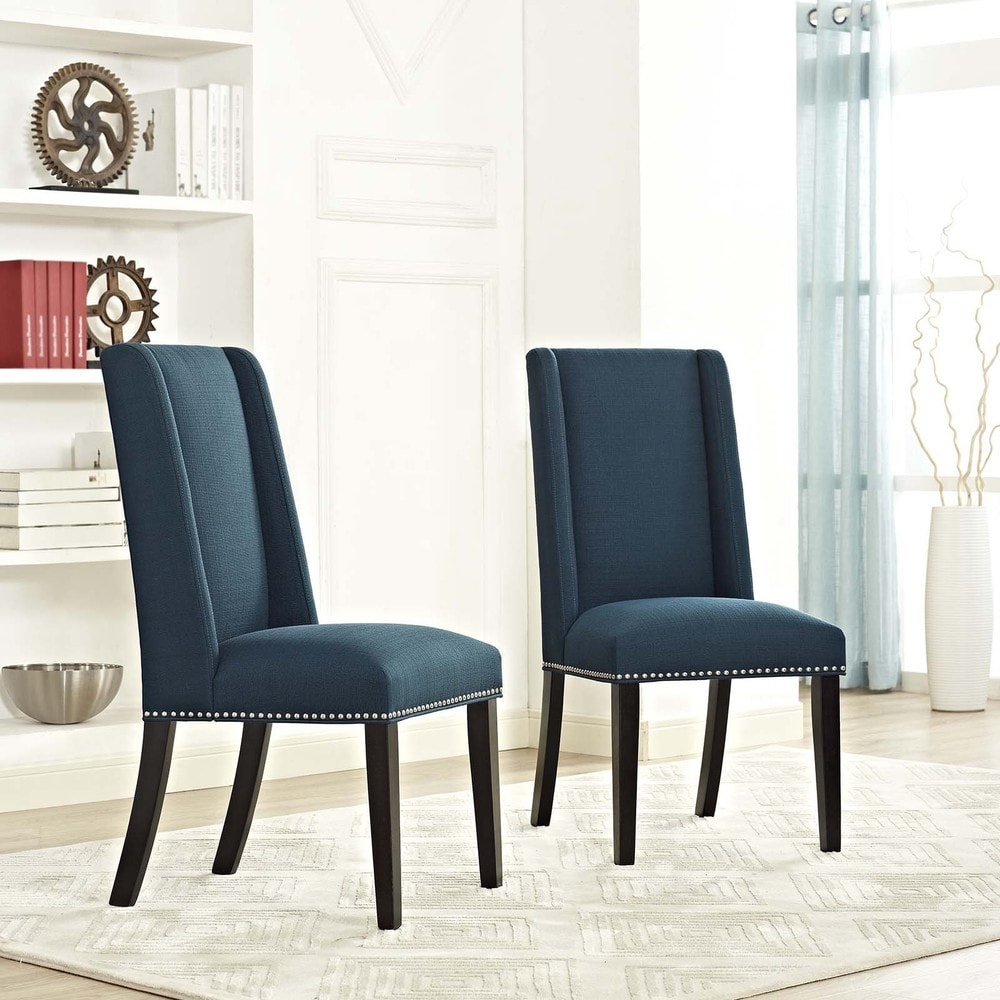 Modway Baron Fabric Upholstered Dining Chairs (Set of 2)