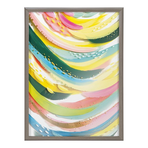 X 24 quot Blake Brushstroke 120 Framed Printed Glass By Jessi Raulet Of Ettavee Gray Kate amp Laurel All Things Decor