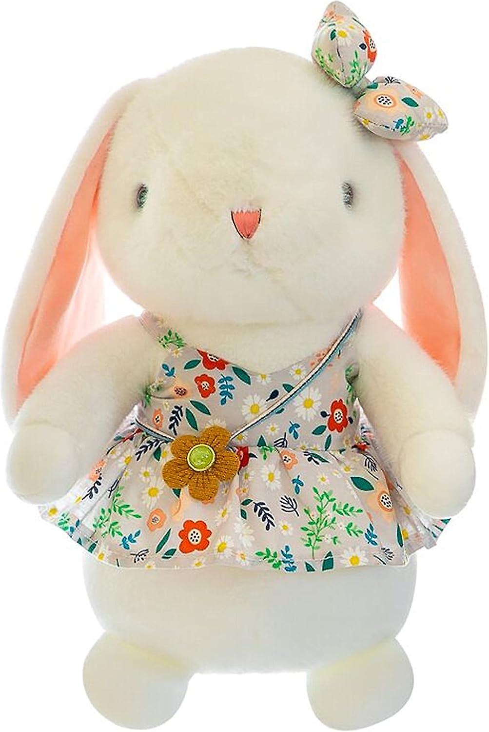 Soft And Cute Plush Rabbit，small Flower Skirt Wearing Bow Rabbit Toys，can Embrace Stuffed Animal Rabbit，washable