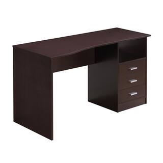 TECHNI MOBILI 51.25 in. Rectangular Wenge 3 Drawer Computer Desk with Built-In Storage RTA-8404-WN