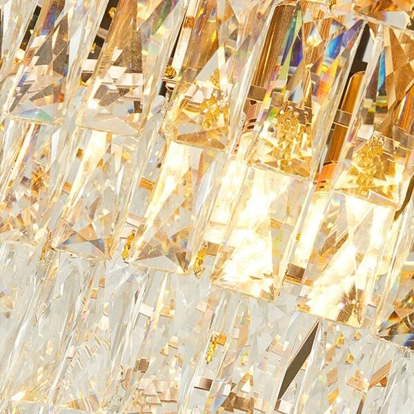 Modern 8-Light Chandelier K9 Crystal Light Fixture - 31.4''