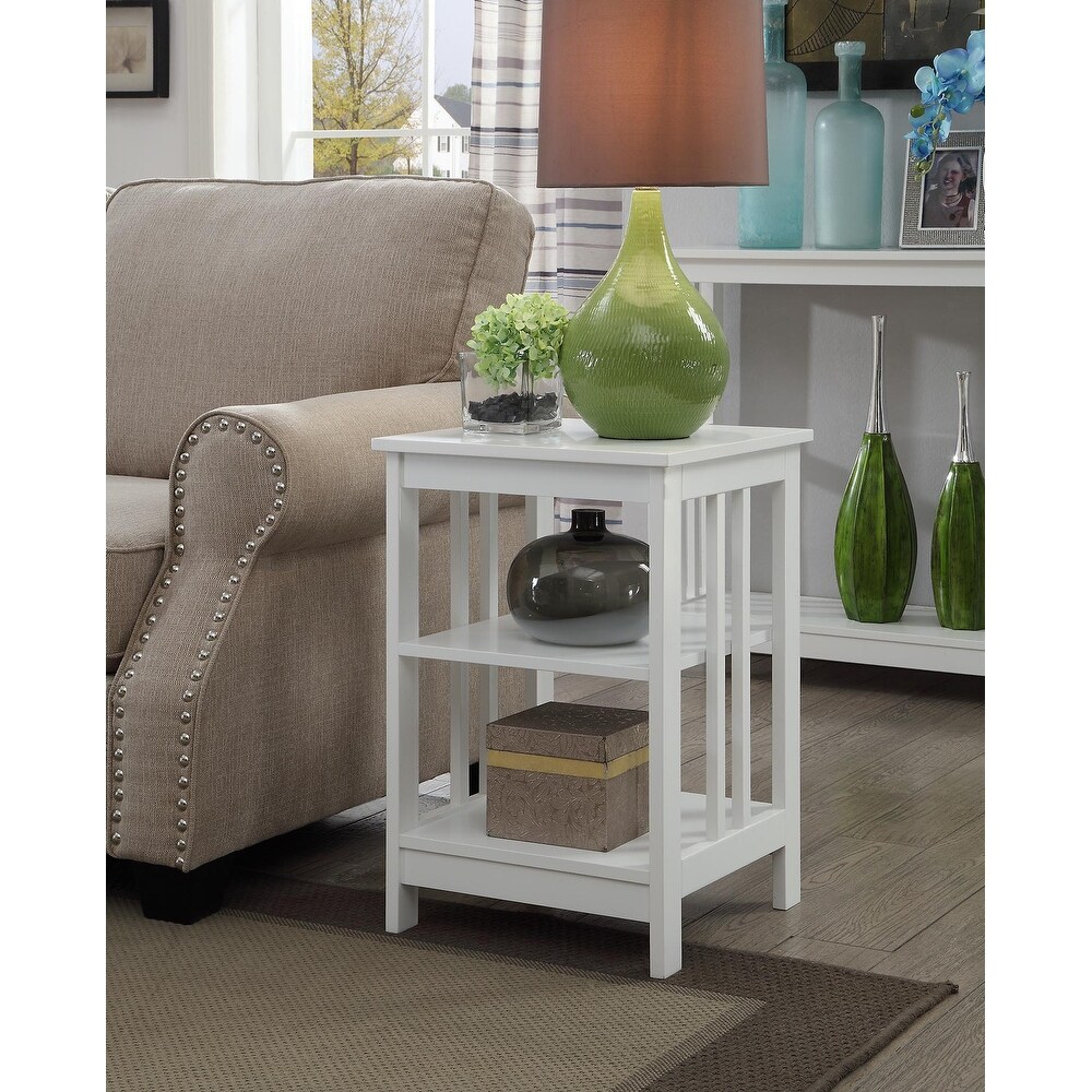 Convenience Concepts Mission End Table with Shelves