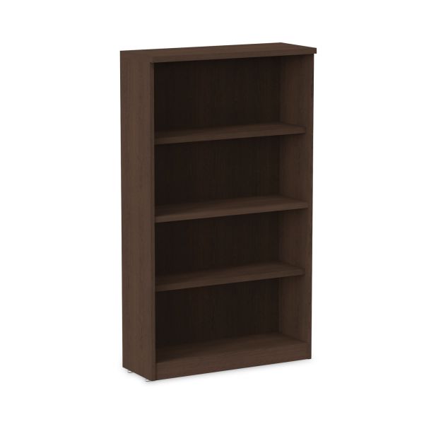 Alera Valencia Series Bookcase， Four-Shelf， 31.75w x 14d x 54.88h， Espresso