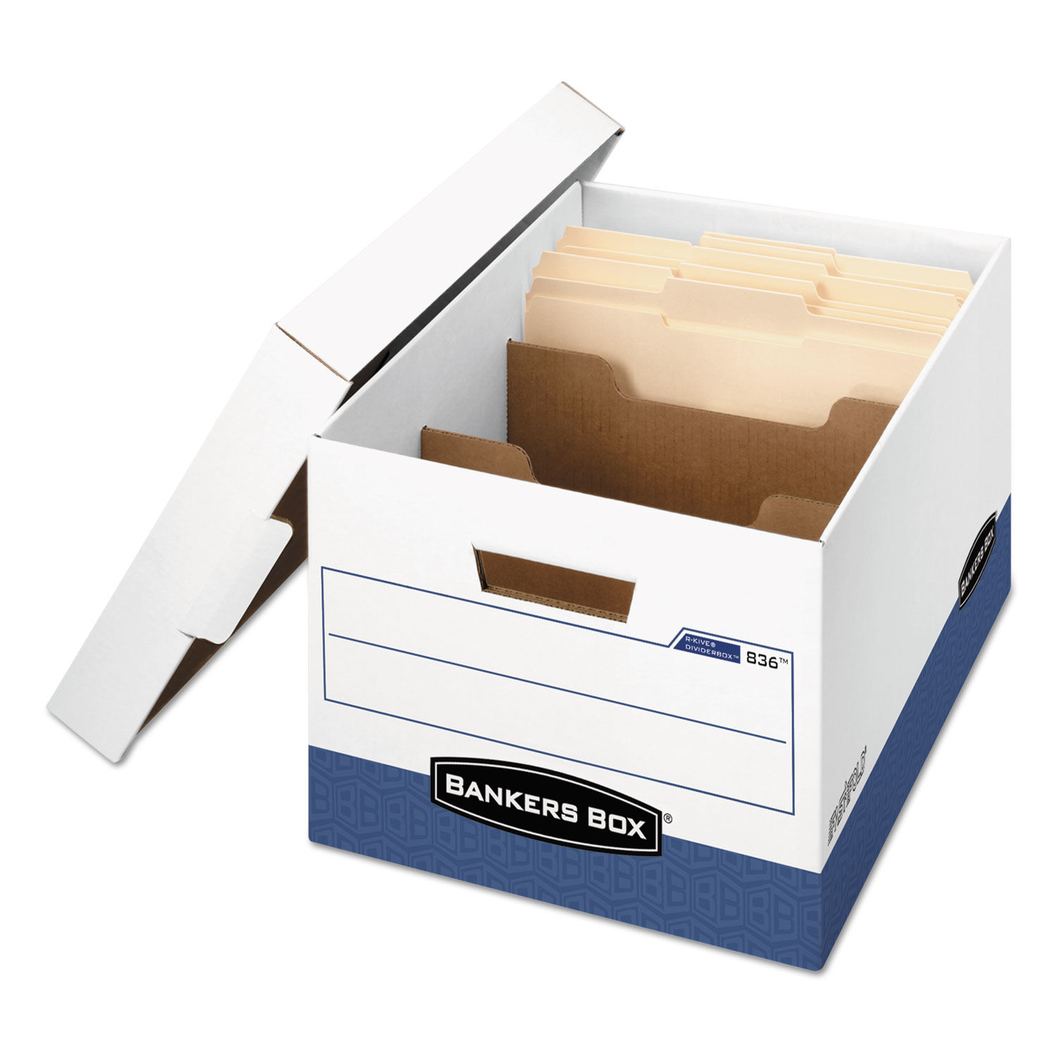 R-KIVE Heavy-Duty Storage Boxes with Dividers by Bankers Boxandreg; FEL0083601