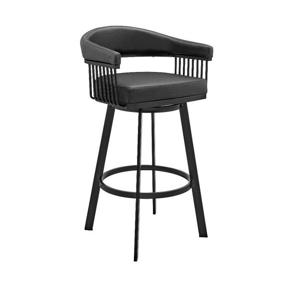 Benjara BM270139 Swivel Barstool with Open Design ...