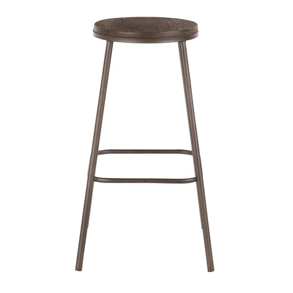 Carbon Loft Barton Industrial Round Bar Stool (Set of 2)