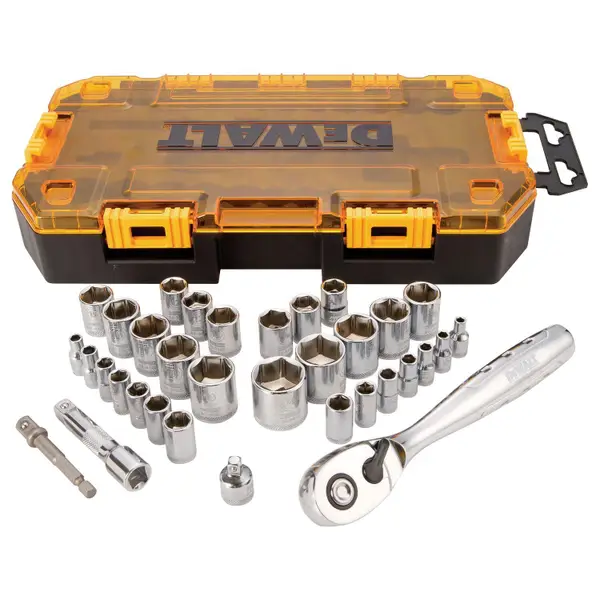 DEWALT 34-Piece 1/4 and 3/8 Drive Socket Set