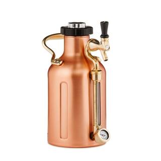 GrowlerWerks uKeg 64 oz. Copper PlatedStainless Steel Carbonated Growler GWA1001-CU-NB-00