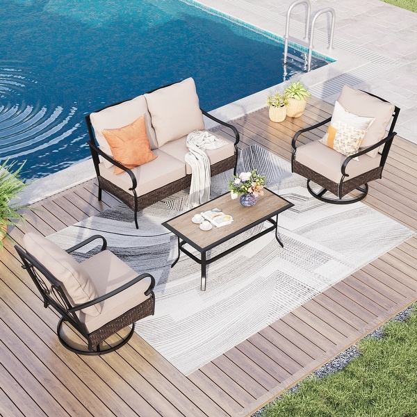 MAISON ARTS Extra Large 6 PCS Outdoor Patio Furniture Set