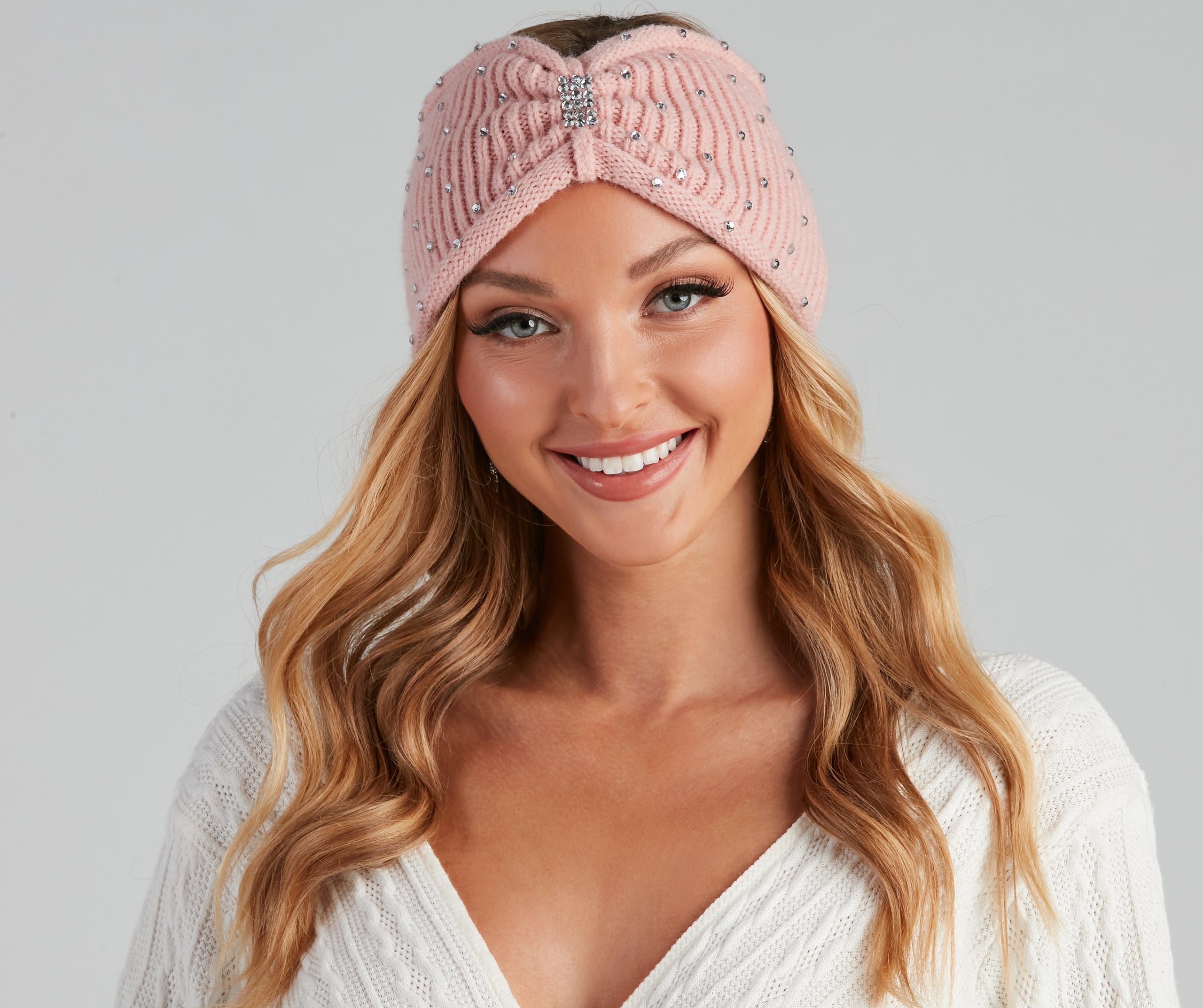 Too Cute Rhinestone Knit Headband