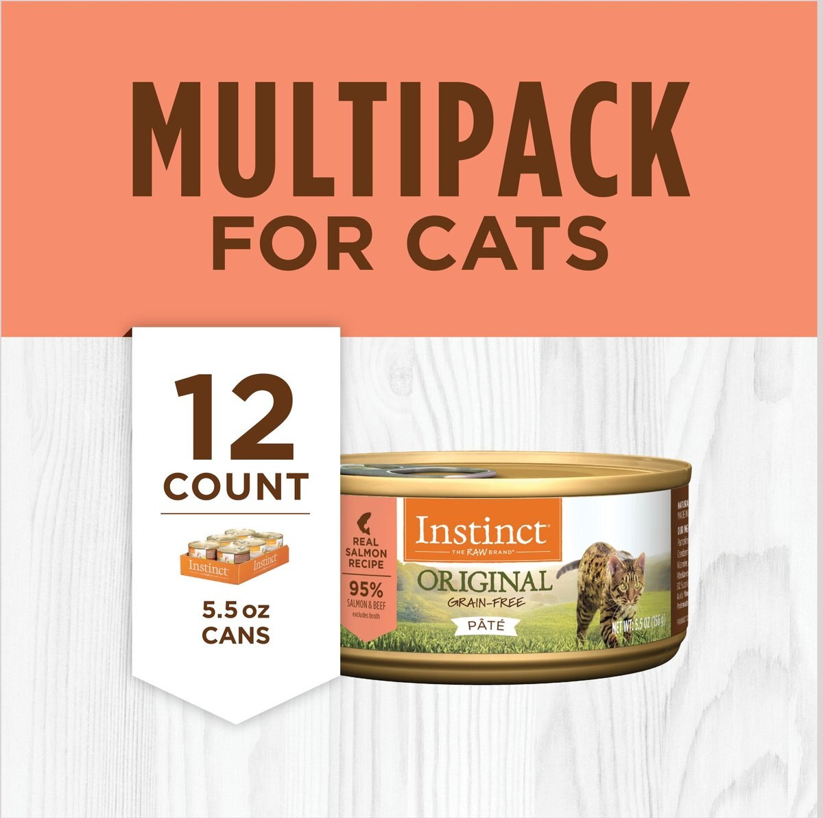 Instinct Original Grain-Free Pate Real Salmon Recipe Wet Canned Cat Food