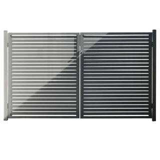 Stratco Quick Screen 3.33 ft. x 5.91 ft. x 0.20 ft. Slate Gray Aluminum Gate for Fence Panels SC 10712