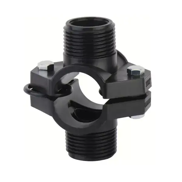 Pipe clamp saddle  pp compression fitting double male saddle for water supply