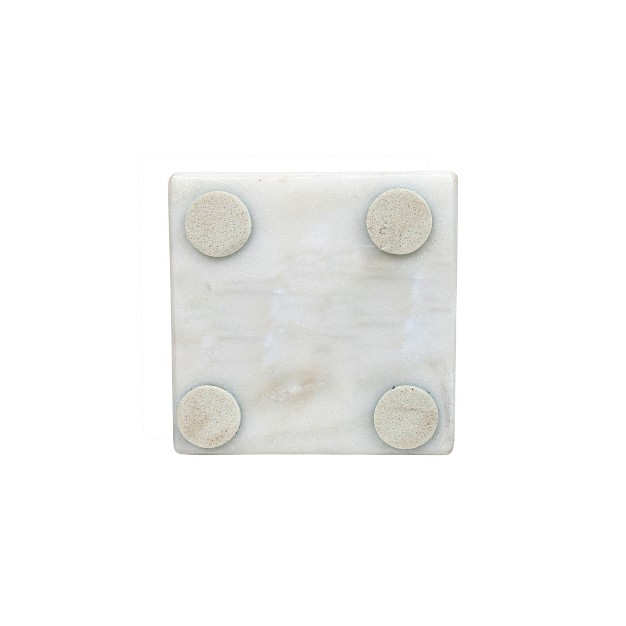 White Marble Tealight Holder By Foreside Home amp Garden