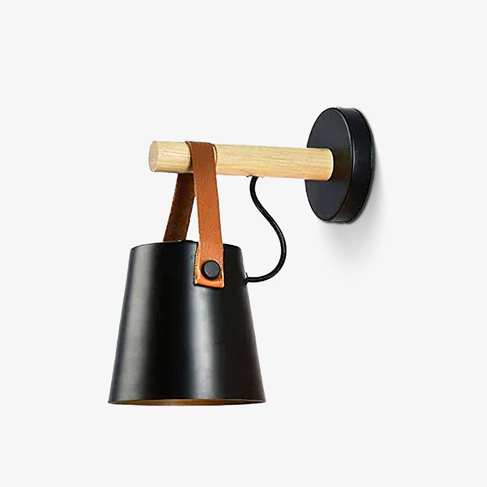 Wooden Conical Wall Light