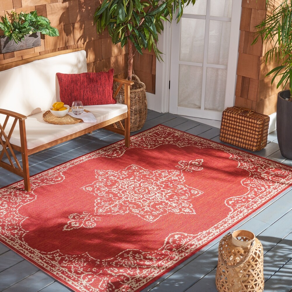 SAFAVIEH Beach House Winona Indoor/ Outdoor Waterproof Patio Backyard Rug