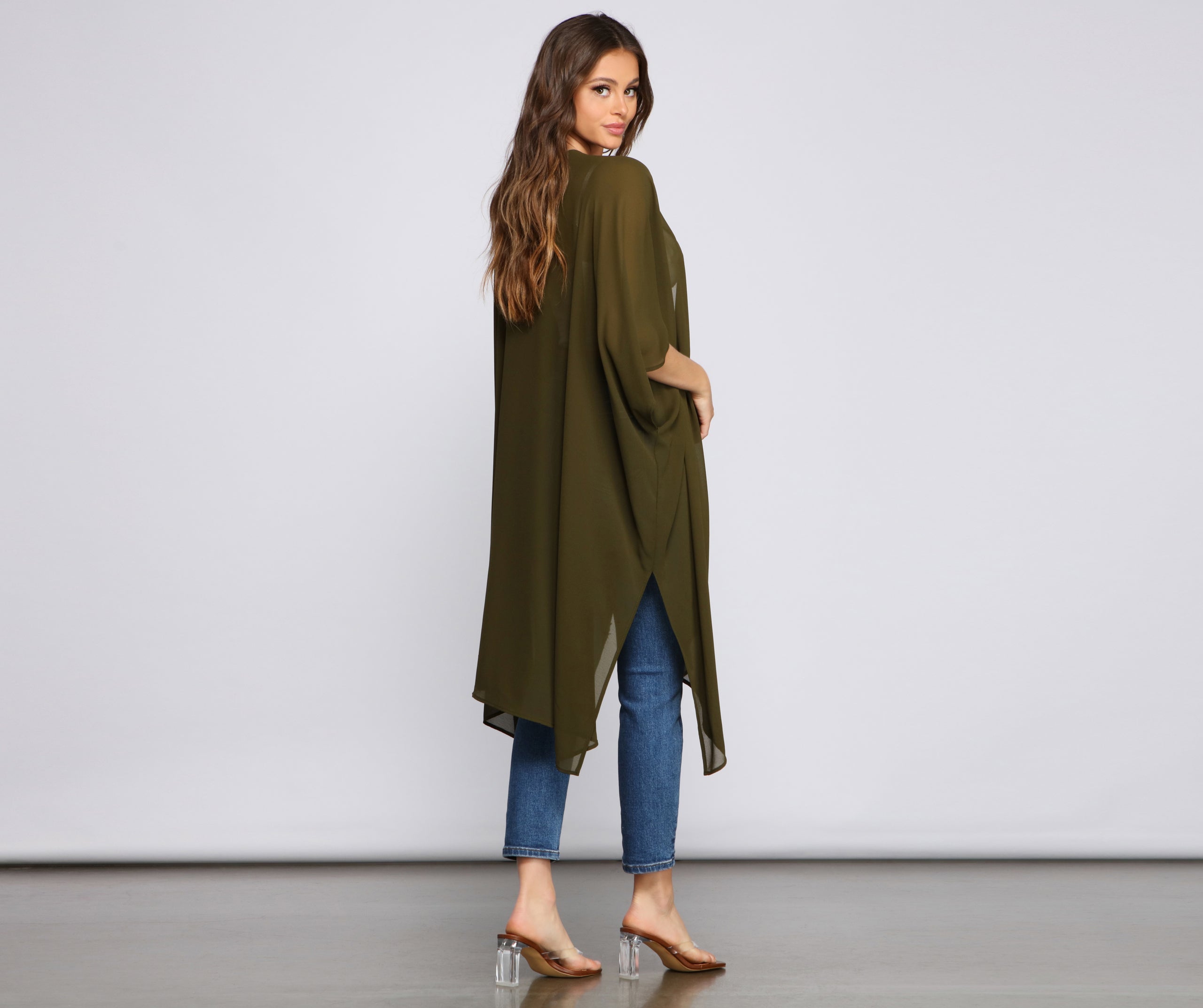 Essential Oversized Chiffon Kimono