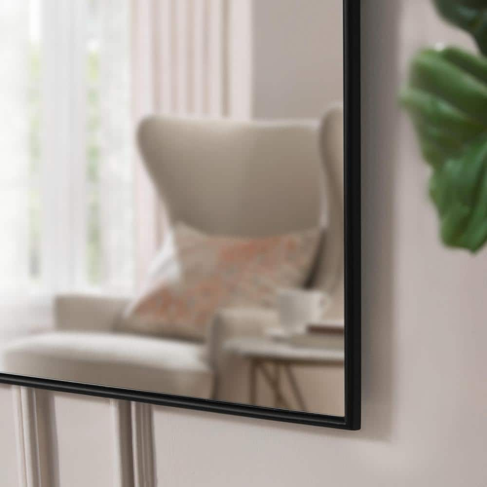 Home Decorators Collection Large Arched Black Classic Accent Mirror (39 in. H x 26 in. W) H5-MH-724