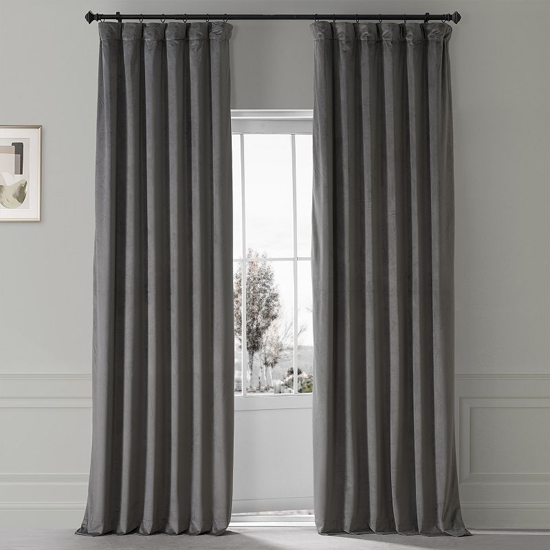 EFF Signature Plush Velvet Hotel Blackout Window Curtain