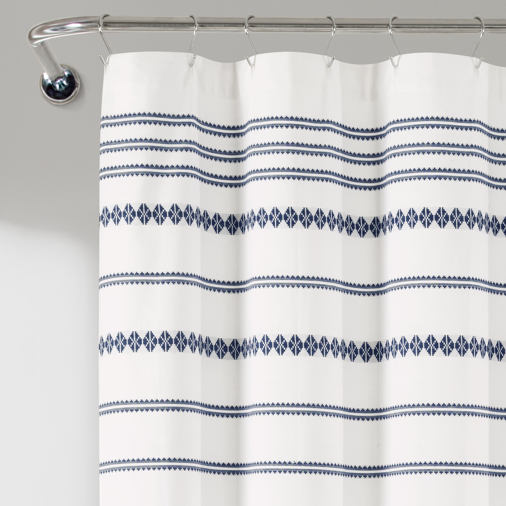 Breezy Chic Tassel Jacquard Recycled Cotton Shower Curtain