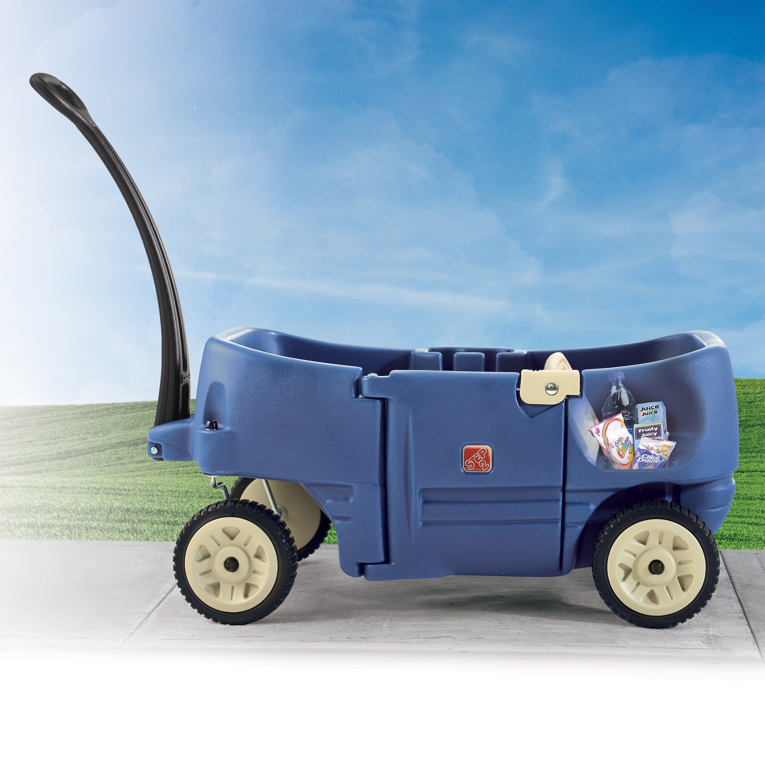 Step2 Wagon for Two Plus Pull Wagon for Kids, Blue