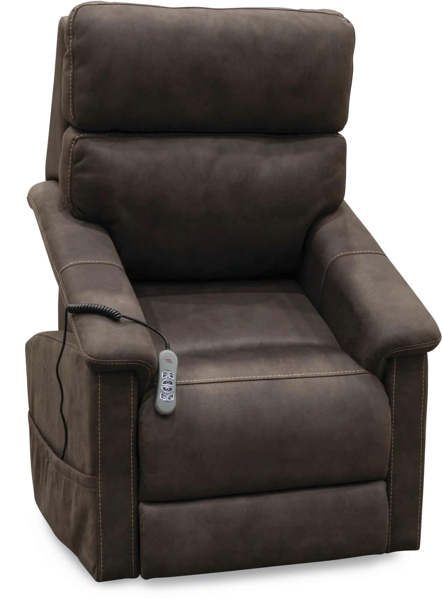 Stonewash Dark Brown Reclining Lift Chair