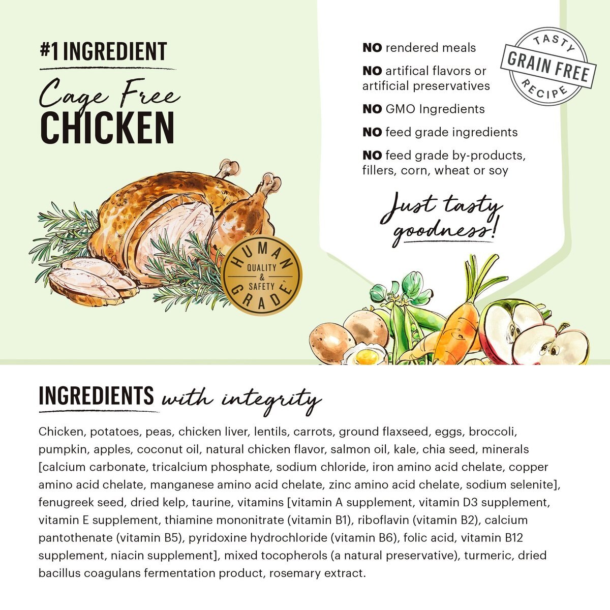 The Honest Kitchen Grain-Free Chicken Whole Food Clusters Dry Dog Food