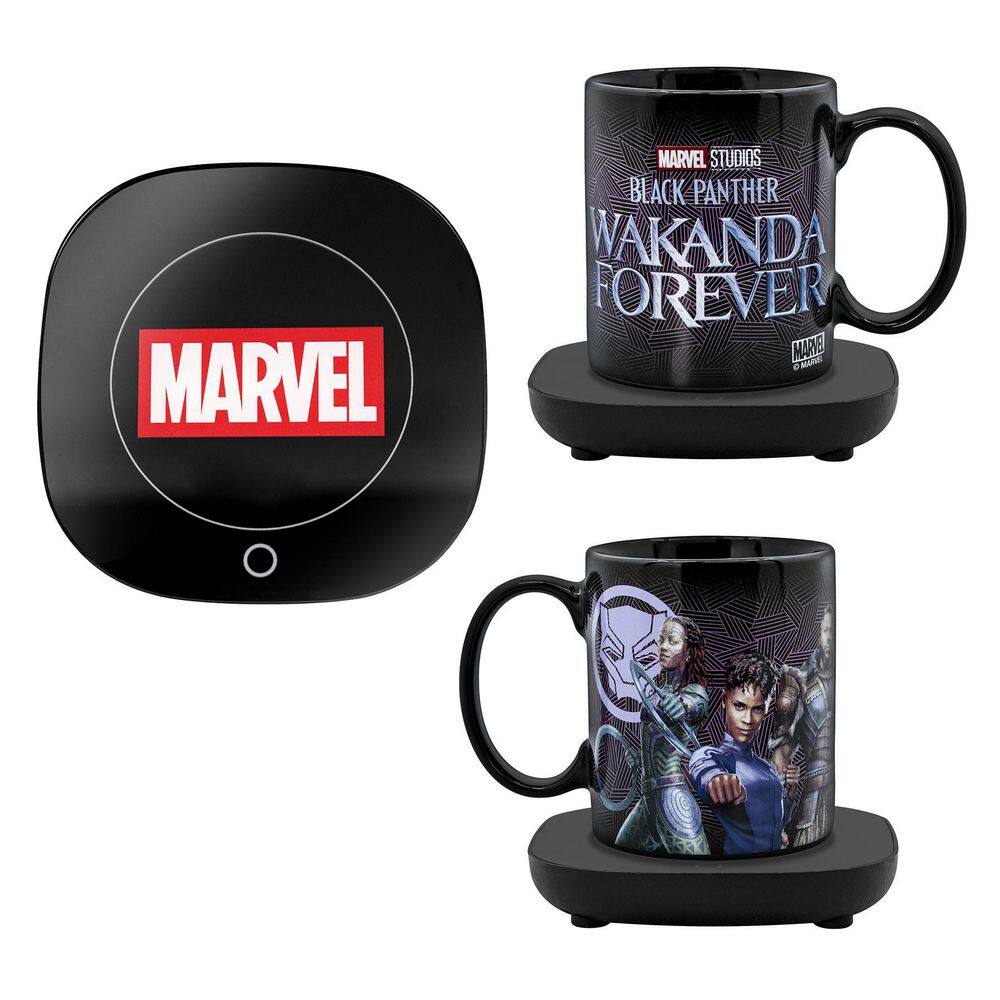 Uncanny Brands Marvel's Single- Cup Black Drip Coffee Maker Panther Wakanda Forever Coffee Mug with Warmer for Your MW1-MVM-BPA1