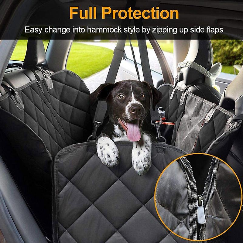 4-in-1 Convertible Dog Car Seat Cover Waterproof Dog Seat Cover Nonslip Dog Hammock 600d Heavy Scratchproof Pet Seat Cover For Cars Back Seat