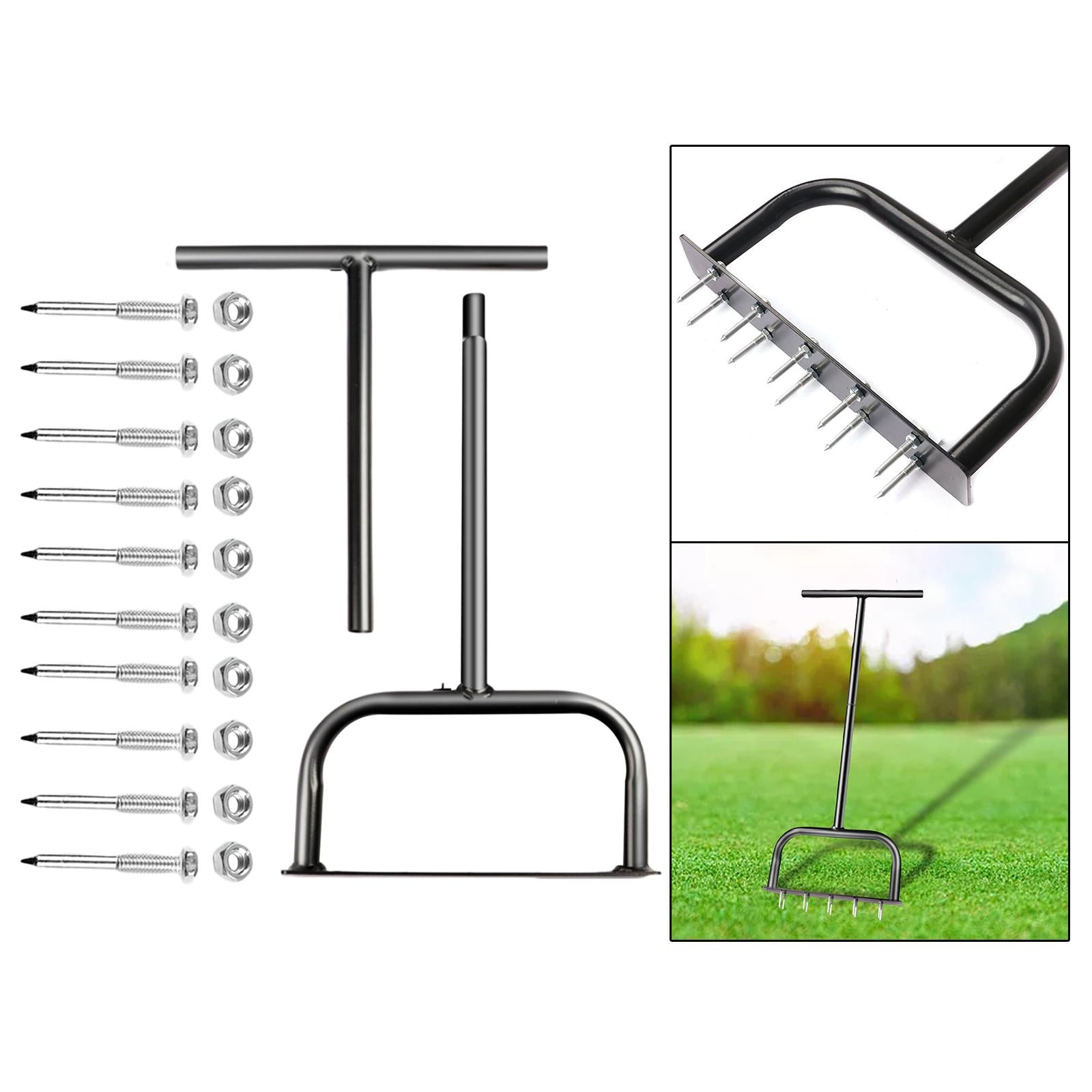 Lawn Aerator Runoff W/ Wrench Grass Dethatching Puller Lawn Carbon Steel for