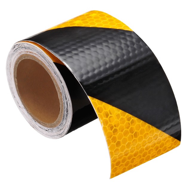 Unique Bargains Cars Waterproof Adhesive High Visibility Caution Warning Safety Reflective Tape 10 Ft X 2 inch 1 Roll