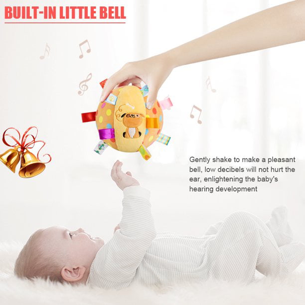 Baby Toys for 0-12 Months，Baby Ball Toy， Handbells Baby Rattles， Soft Plush Stroller Car Toys， Newborn Birthday Gifts(Monkey)