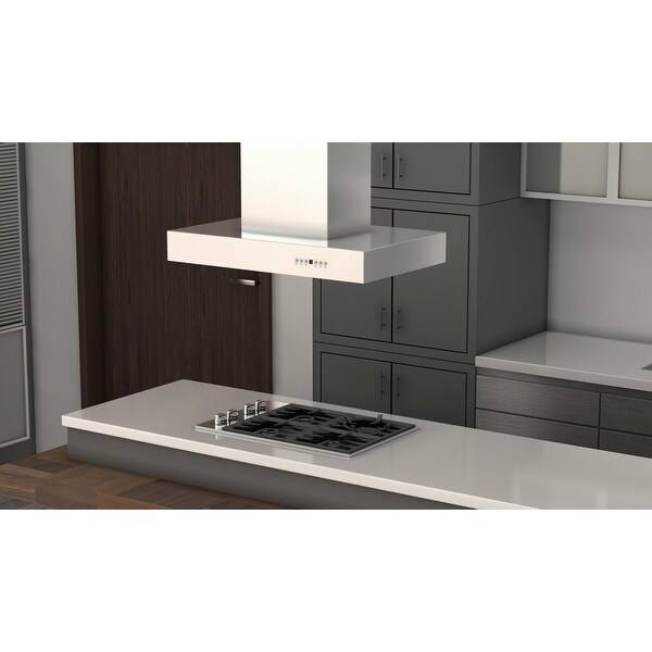 ZLINE Ducted Outdoor Island Mount Range Hood in Stainless Steel