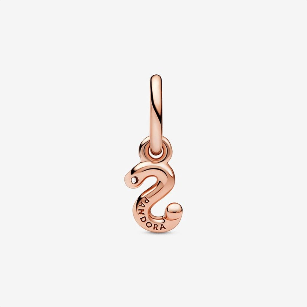 PANDORA  Letter S Script Alphabet Dangle Charm