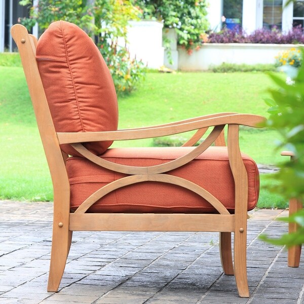 Cambridge Casual Lowell 5piece Teak Wood Outdoor Conversation Set with cushion