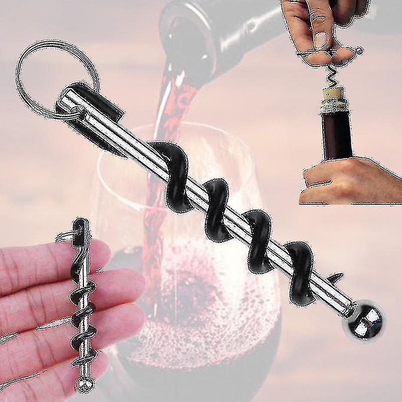 Mini Wine Opener Multifunctional Stainless Steel Opener With Ring Keychain Red Wine Opener Picnic Kitchen Tools Camping Supplies