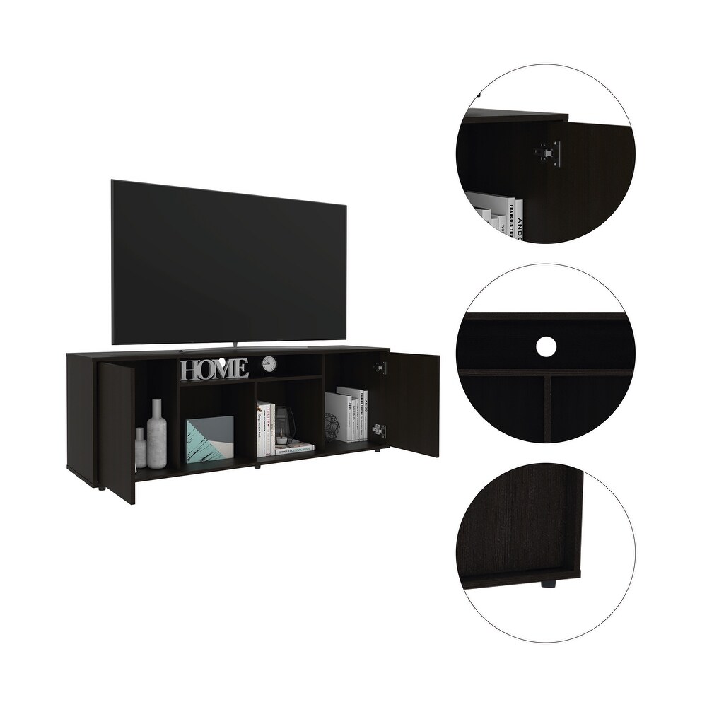 Entertainment Center TV Console Particle Board with Shelf for 65\