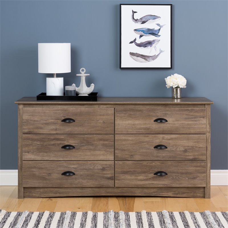 Home Square 3-Piece Set with 2 3-Drawer Nightstands & 6-Drawer Dresser