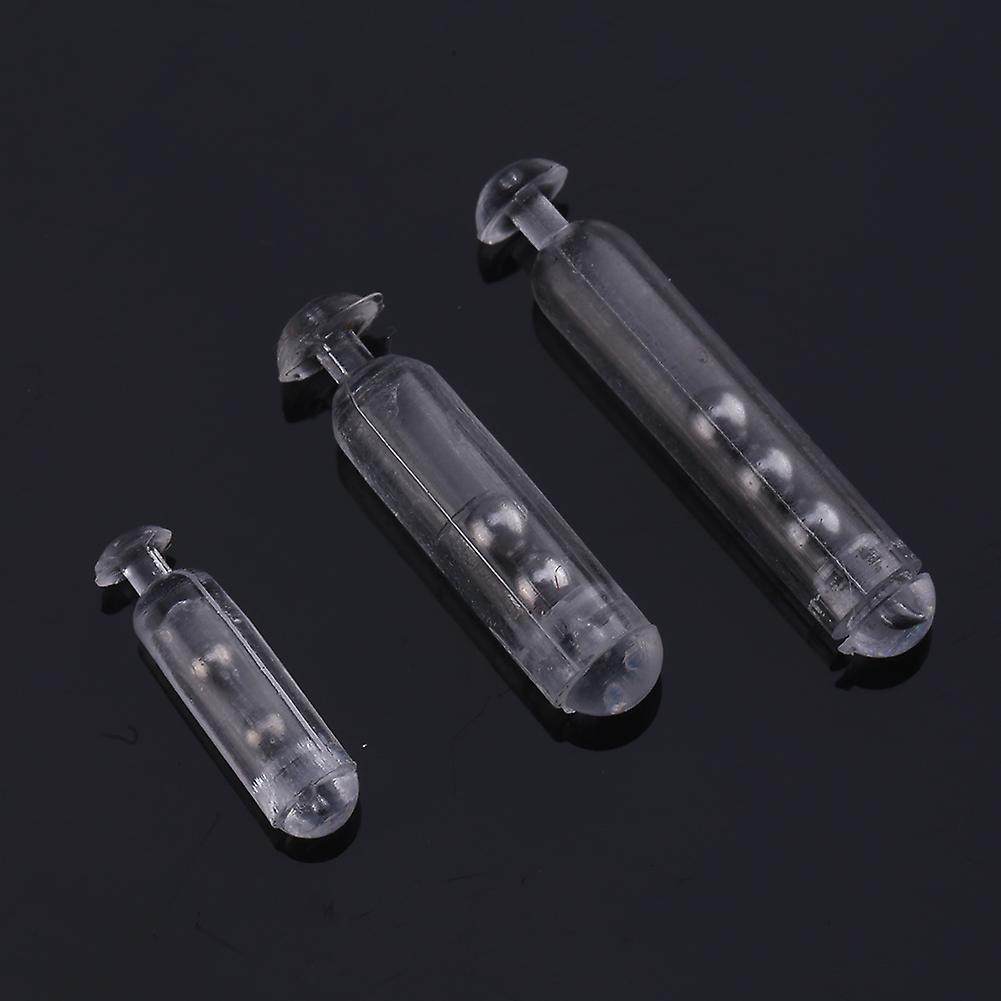 30pcs Transparent Durable Fishing Rattles Shake Fishing Lures Insert Tube Attract Fish