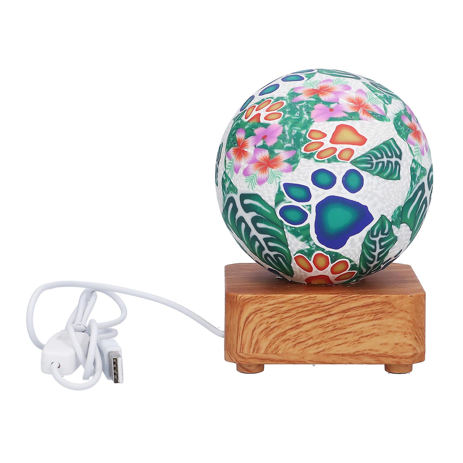 Rgb Glass Ball Table Lamp Usb Powered 3d Led Painted Ball Night Light For Birthday Holiday Indoor Decoration